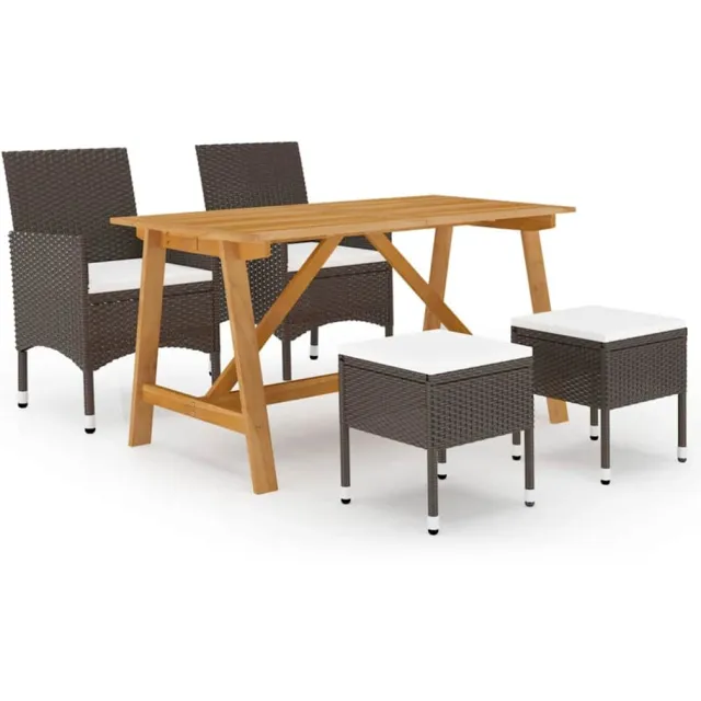 vidaXL 5-delige Tuinset bruin