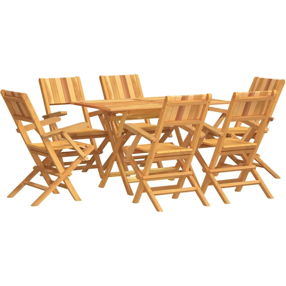 vidaXL 7-delige Tuinset massief teakhout bruin, foto 3