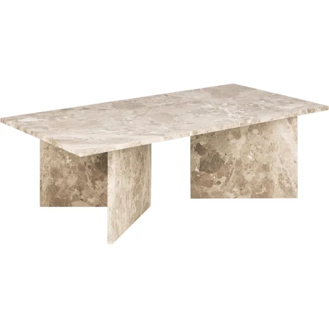 Giga Living Salontafel Zivik - Bruin Marmer - 140x70x42cm