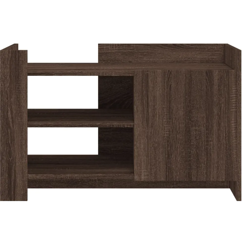 vidaXL Salontafel 80x50x50 cm bewerkt hout bruin eikenkleur