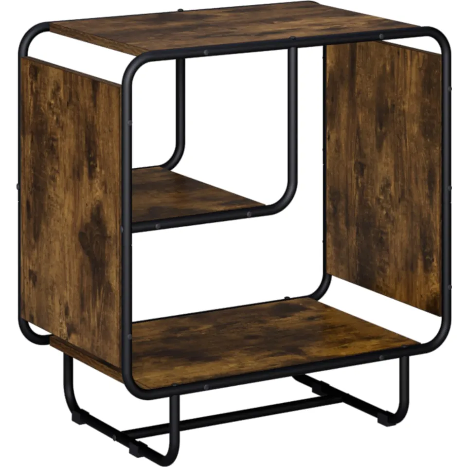 vidaXL Dressoir Gerookt eiken 60 x 37.5 x 64.5 cm Bewerkt hout, foto 3