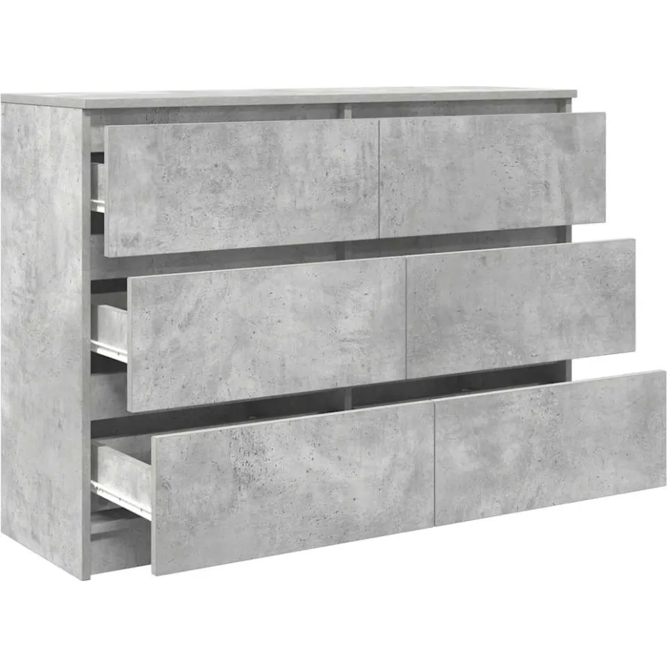 vidaXL Dressoir 100x35x76 cm spaanplaat betongrijs grijs, foto 4