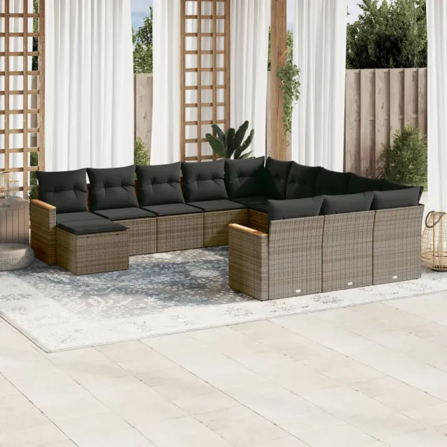 vidaXL Patio Sofa Set 12-zits Grey, foto 2