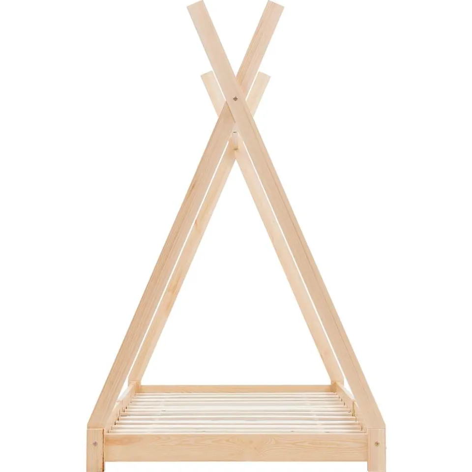 vidaXL Kinderbedframe massief grenenhout 70x140 cm bruin, foto 4