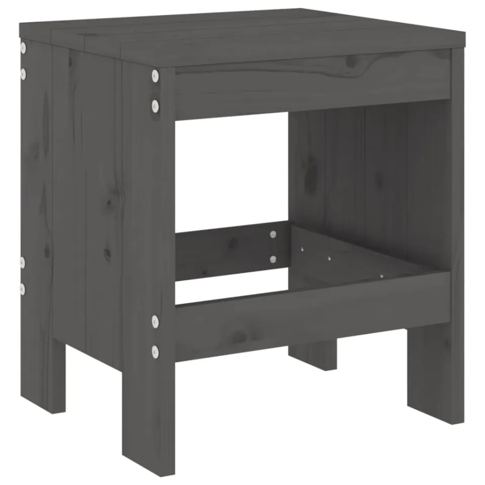 vidaXL 5-delige Tuinset massief grenenhout grijs, foto 4