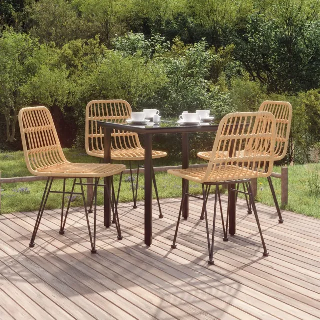 vidaXL 5-delige Tuinset poly rattan bruin, foto 2