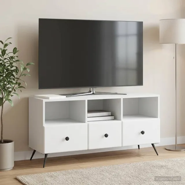 vidaXL TV-kast met lade Wit 102 x 34,5 x 50 cm Bewerkt hout