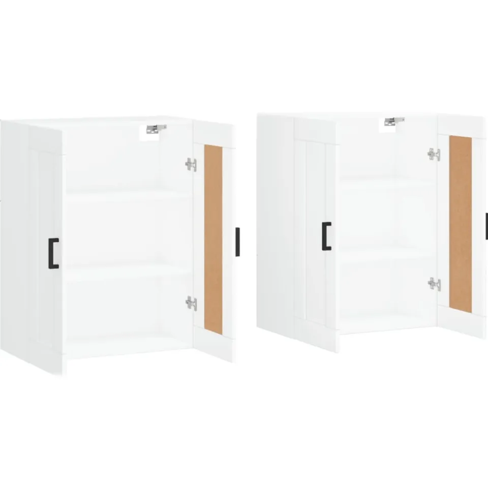 vidaXL Hangkasten 2 st bewerkt hout wit