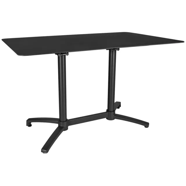 Vega Aluminium tafel voor buiten Taipa rechthoekig; 120x80x72 cm (LxBxH); Tafelblad zwart, frame zwart; rechthoekig