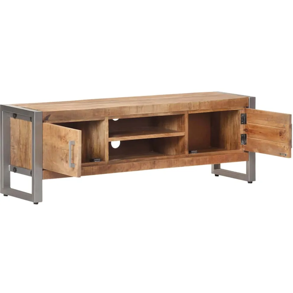 vidaXL Tv-meubel 120x30x40 cm ruw mangohout bruin, foto 3