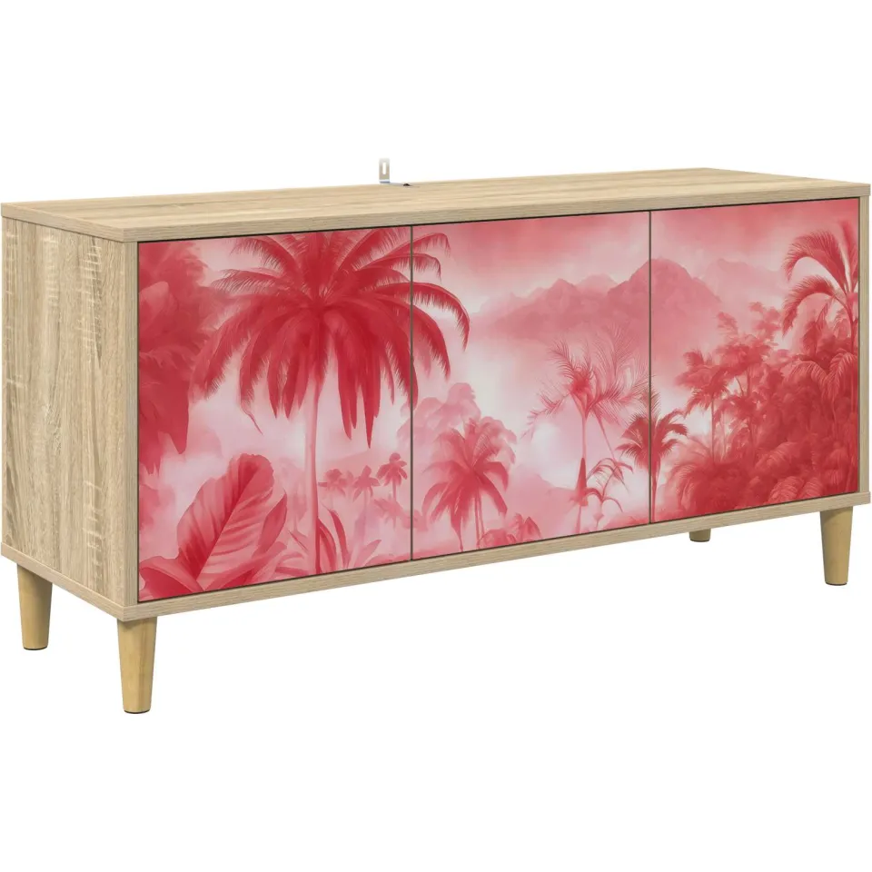 vidaXL Tv-meubel AACHEN 102 x 33 x 50 cm Sonoma Bewerkt hout bruin, foto 3