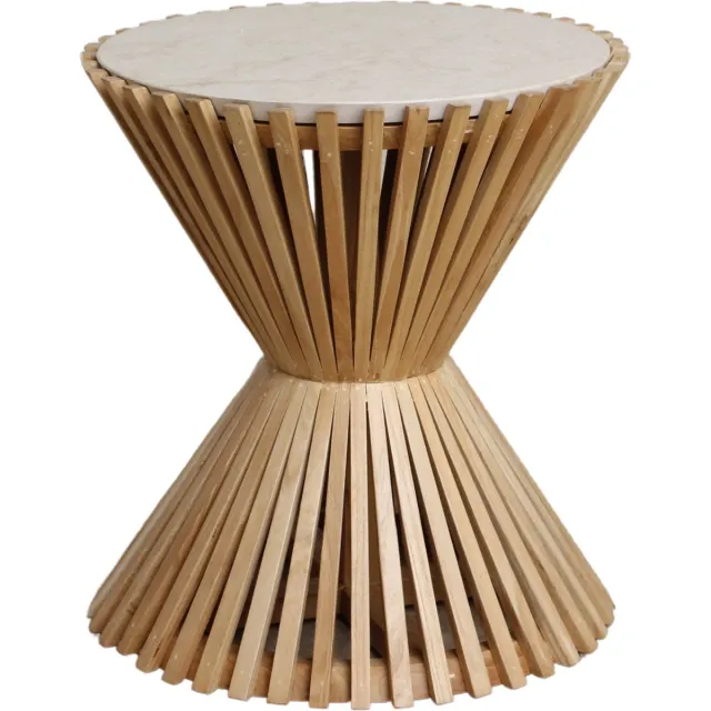 Raw Materials Infinity bijzettafel zandloper - 46x46x50 cm Naturel