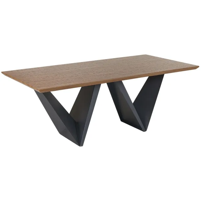 Beliani SINTRA - Eettafel - Donkere houtkleur - 100 x 200 cm - MDF Bruin