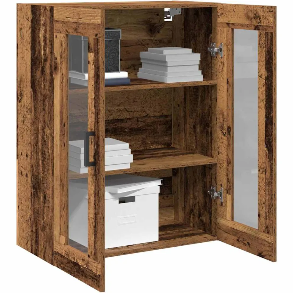 vidaXL Wandkast Oud Hout 69,5 x 34 x 90 cm Bewerkt hout Bruin