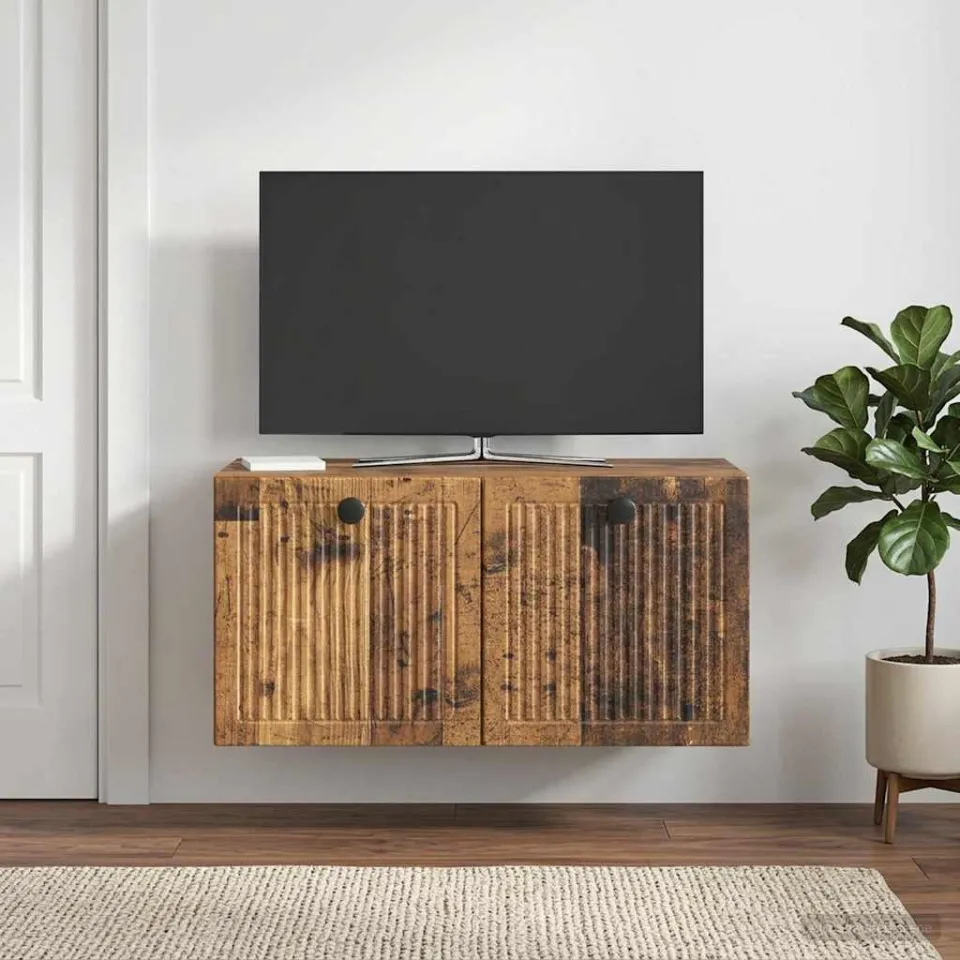 vidaXL Wandbeugel TV-kast 59,5 x 31 x 30 cm Oud hout bruin, foto 4