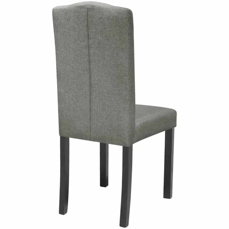 vidaXL Eetkamerstoelen 4 st stof grijs, foto 4