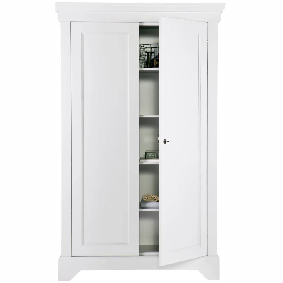 WOOOD Isabel Brocante Kast - Grenen - Wit - 191x118x47, foto 2