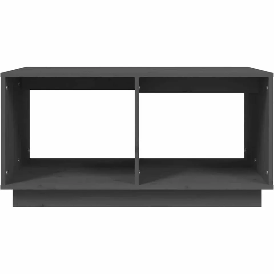 vidaXL Salontafel 80x50x40 cm massief grenenhout grijs, foto 4
