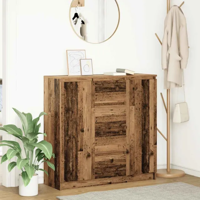 vidaXL Dressoir met lades 100,5x35x98,5 cm bewerkt hout oud hout Bruin