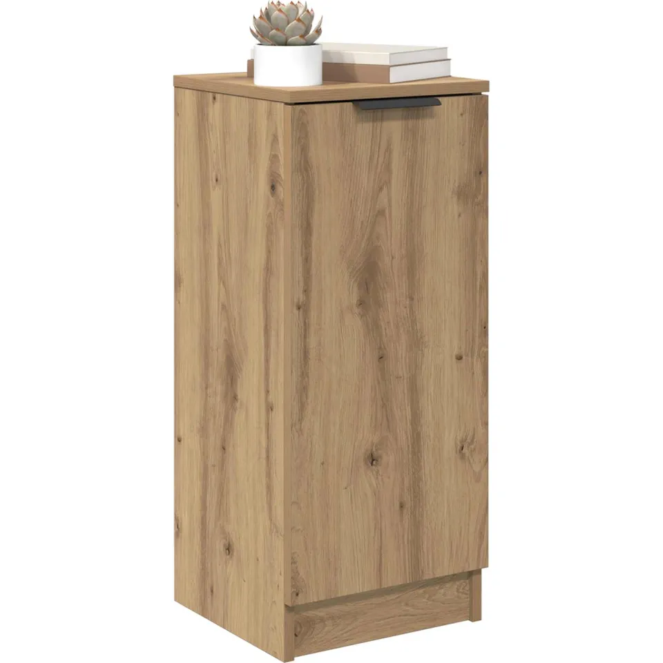 vidaXL Dressoir Artisan Eiken 30 x 30 x 70 cm Bewerkt hout