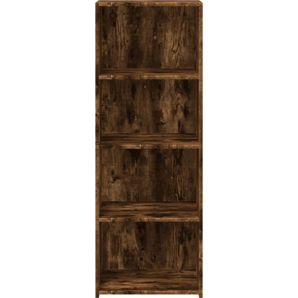 vidaXL Hoge kast 45x41x124 cm bewerkt hout gerookt eikenkleurig Bruin