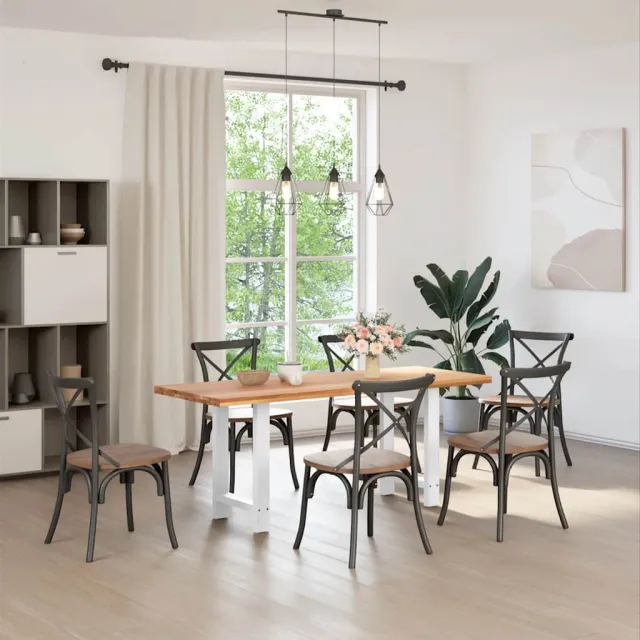 vidaXL Eettafelpoten 2 st 50x(72-73) cm staal wit
