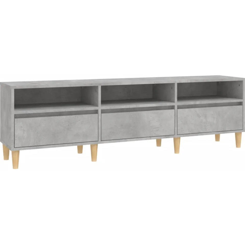 vidaXL Tv-meubel 150x30x44,5 cm bewerkt hout betongrijs