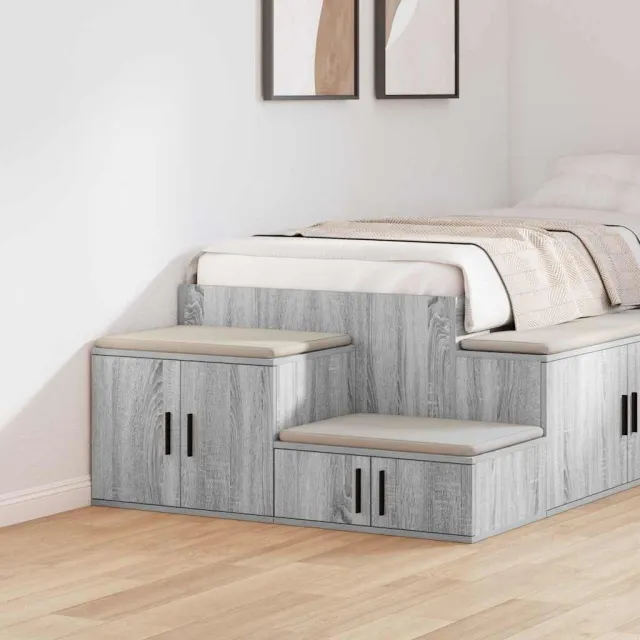 vidaXL Opbergkast 2 st Grijs Sonoma 108 x 41 x 40 cm Bewerkt hout, foto 2