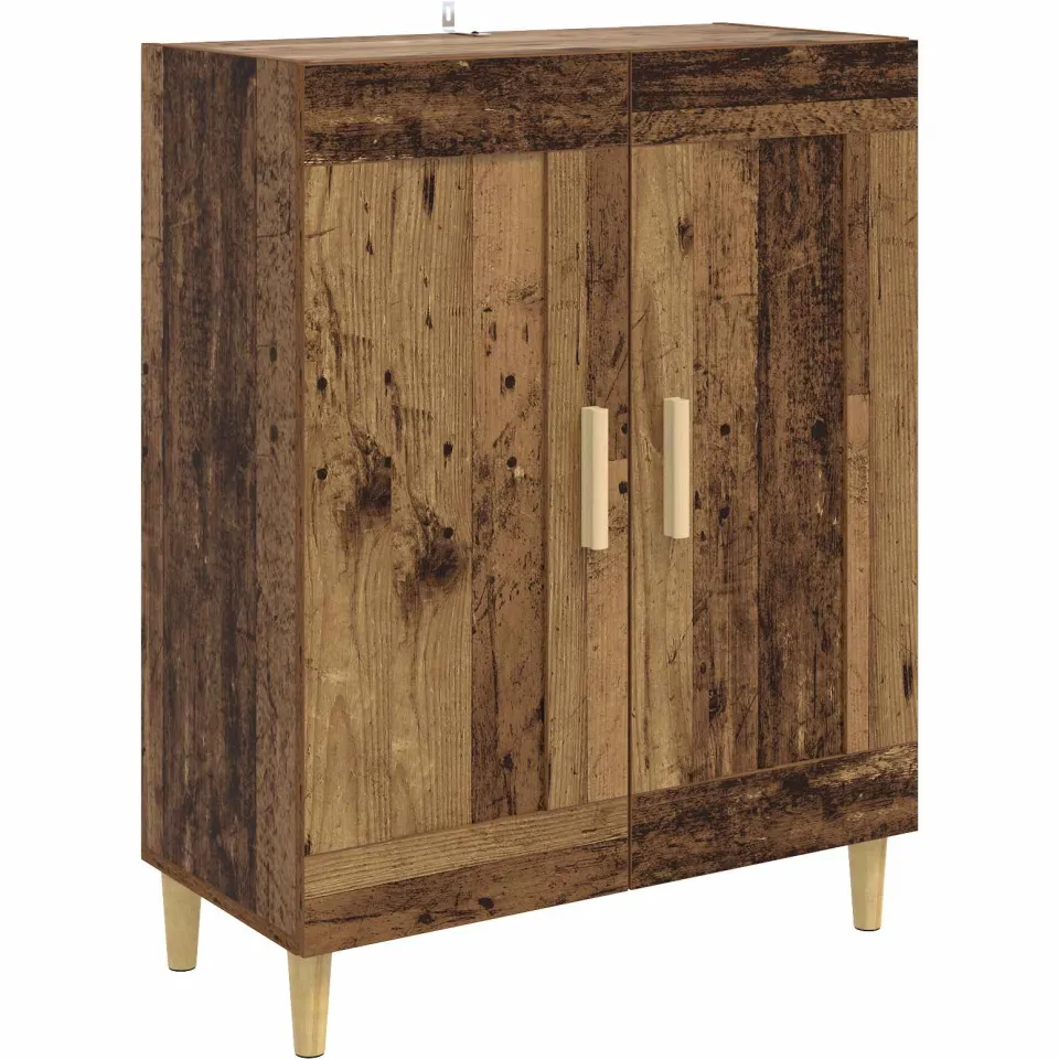 vidaXL Dressoir Oud hout 69,5 x 34 x 90 cm Bewerkt hout bruin, foto 3
