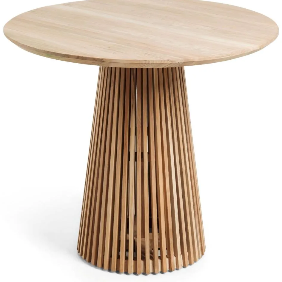 Kave Home Ronde Bistrotafel 'Jeanette' Teakhout, 90cm, kleur Naturel