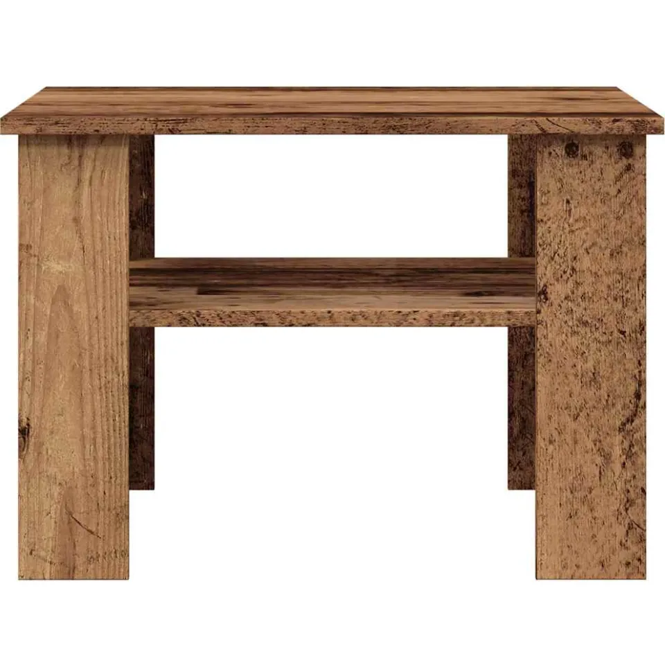 vidaXL Salontafel 60x60x42 cm bewerkt hout oud houtkleurig Bruin