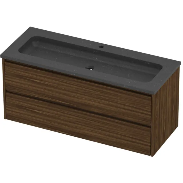 Proline Rollo Badmeubelset Hardsteen Elegant 1 Kraangat 120x46x54 cm Blue Stone Cabana Oak Eiken