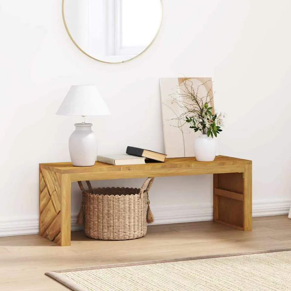 vidaXL Salontafel 110x35x38 cm massief teakhout bruin, foto 2
