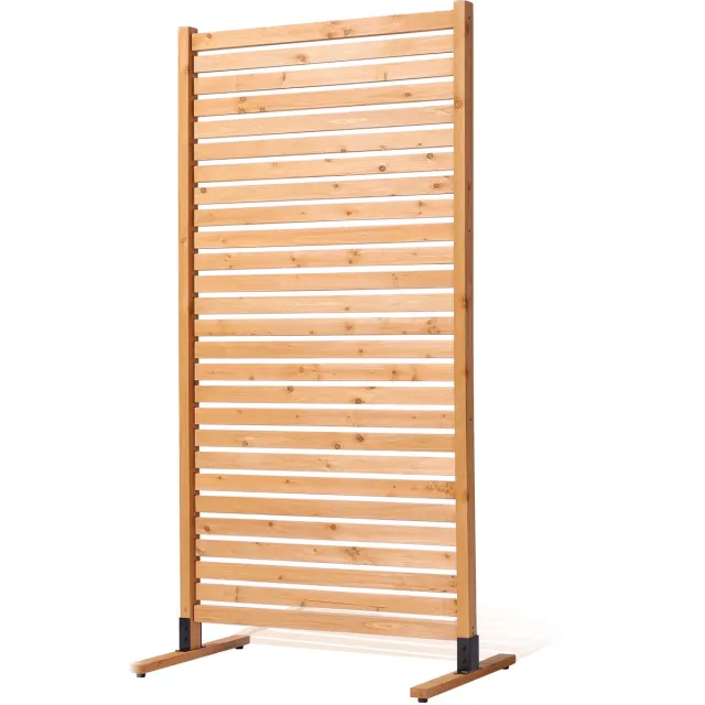 Vevor Paravent Room Divider Privacy Scherm Scheidingswand Hout Vrijstaand 91x6.3x187cm Natuurlijk hout