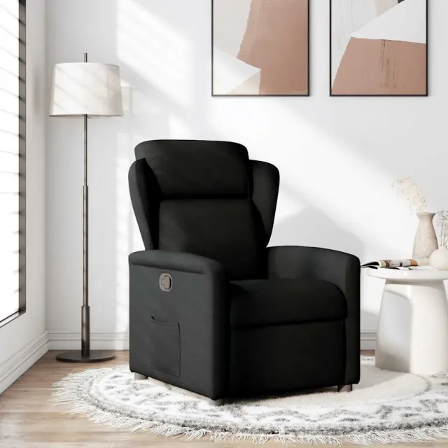 vidaXL Fauteuil verstelbaar stof zwart