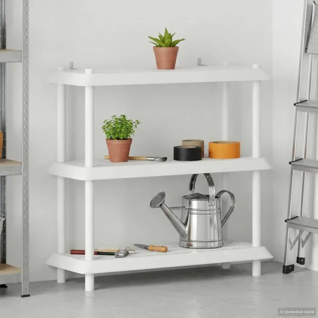 vidaXL Plankenunit 3-laags 100 x 40 x 96 cm PP Wit