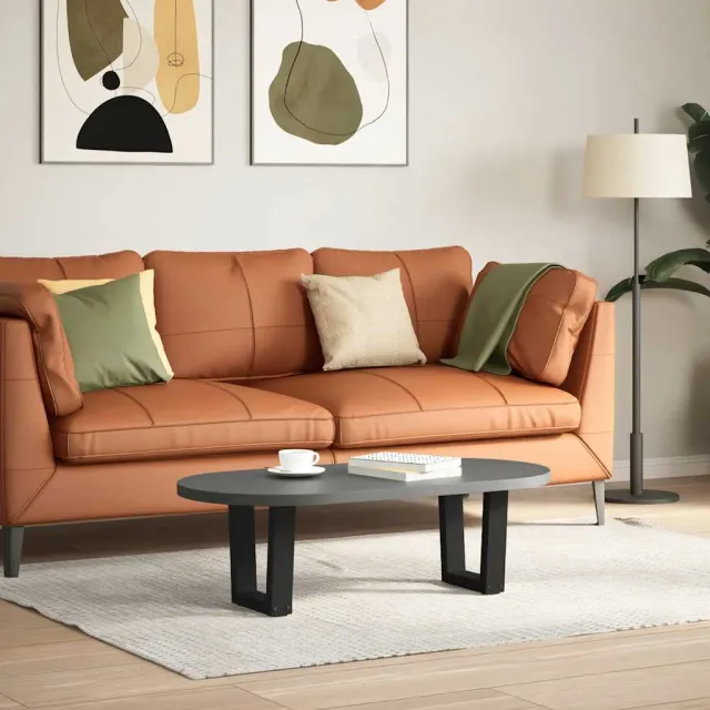 vidaXL Salontafelpoten 2 st V-vormig 30x(30-31,3) cm staal naturel Bruin