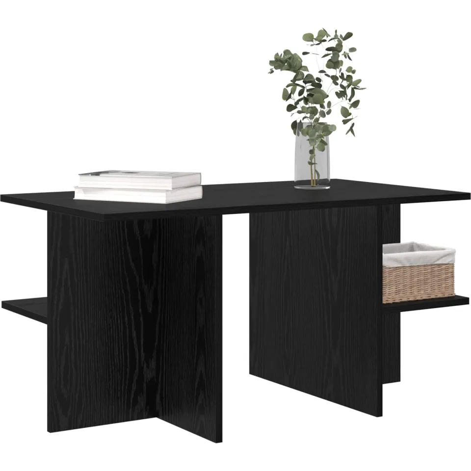 vidaXL Salontafel Zwart eiken 87 x 50 x 45 cm Geconstrueerd hout, foto 3