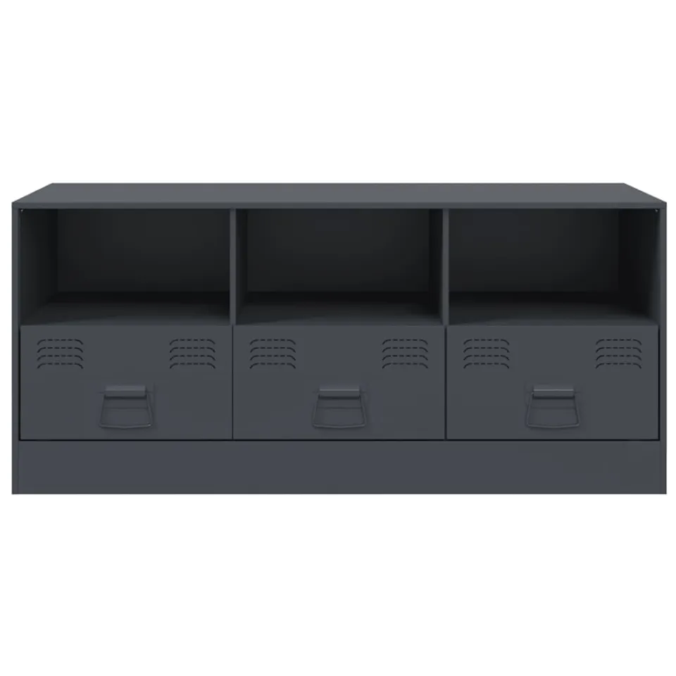 vidaXL Tv-meubel 99x39x44 cm staal antracietkleurig, foto 4