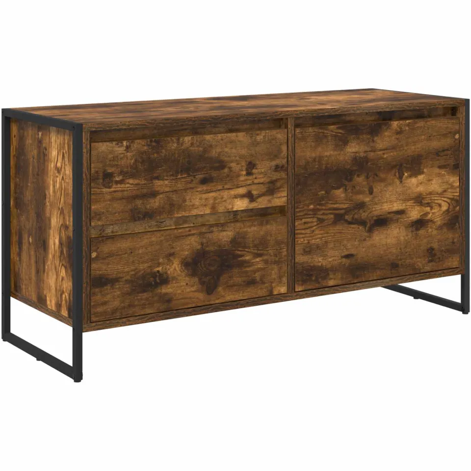 vidaXL TV-kast 100 x 36 x 49.5 cm Gerookt eiken Bewerkt hout, foto 3