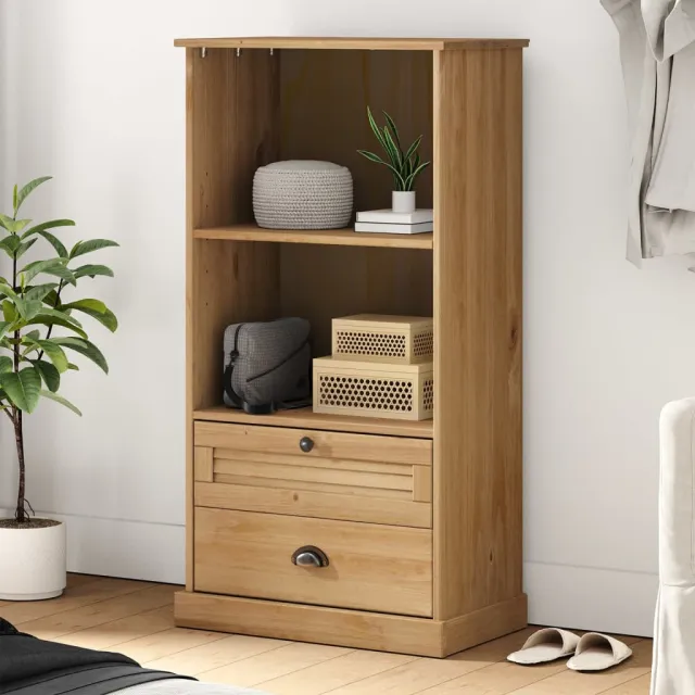 vidaXL Boekenkast VIGO 60x35x114,5 cm massief grenenhout Bruin