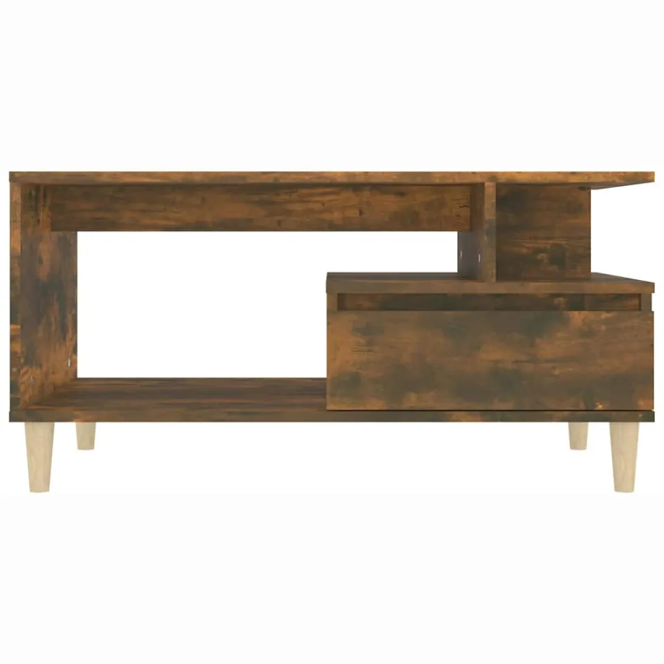 vidaXL Salontafel 90x49x45 cm bewerkt hout gerookt eikenkleurig, foto 3