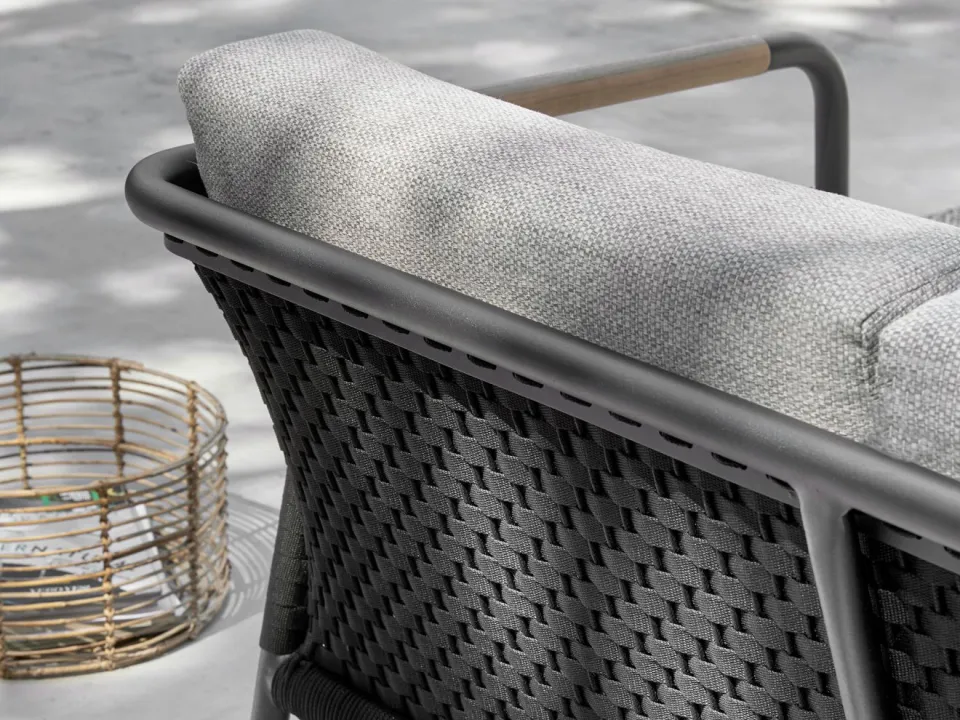 Apple Bee Elle stoel-bank loungeset 5-delig zwart, foto 3