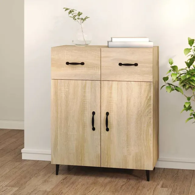 vidaXL Dressoir 69,5x34x90 cm bewerkt hout sonoma eikenkleurig, foto 2