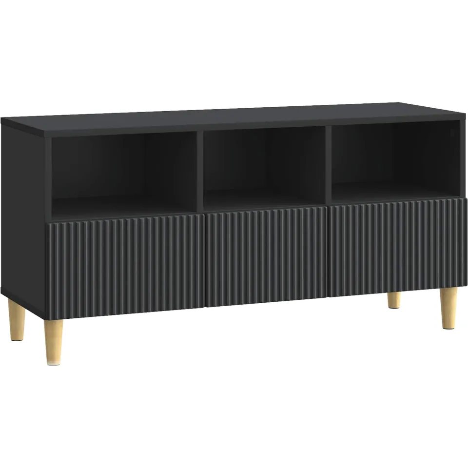 vidaXL TV-kast 102 x 34,5 x 50 cm Zwart Bewerkt hout