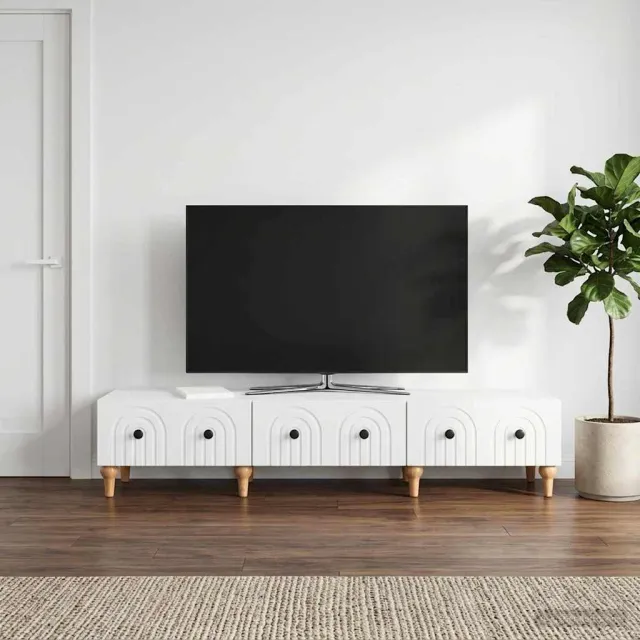 vidaXL TV-kast met lade Wit 147 x 34,5 x 30 cm Bewerkt hout