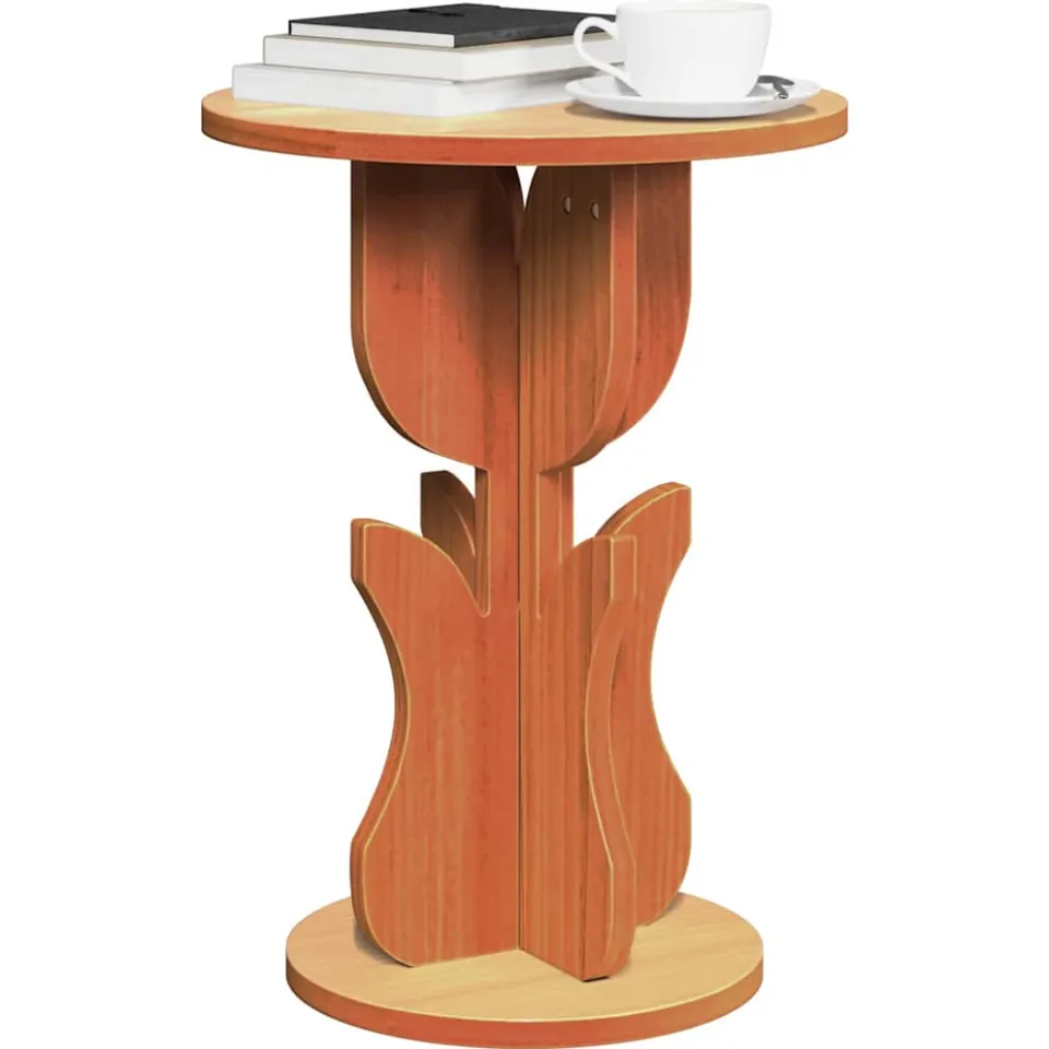 vidaXL Salontafel Wasbruin 39,5 x 39,5 x 53,5 cm Massief grenenhout