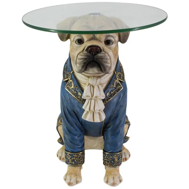 Signes Grimalt Lage tafels Signes Grimalt Bijzettafel Bulldog Glasplaat Blauw