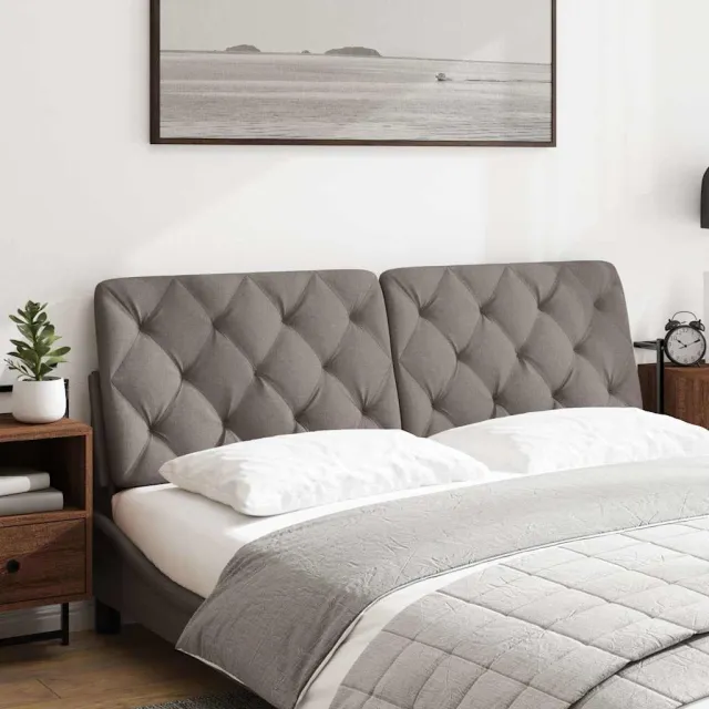 vidaXL Hoofdbordkussen 160 cm stof taupe