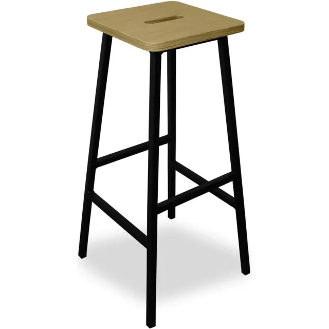 Workliving Barkruk Massief Eiken Bike - 79 CM Zwart Eiken